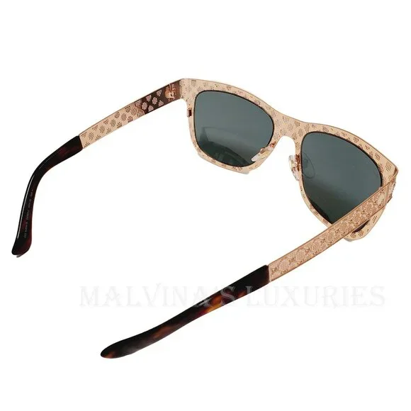 GUCCI SUNGLASSES GG 4266/S GOLD COPPER DIAMOND GG MONOGRAM LOGO FRAME GUCCI SUNGLASSES GG 4266/S GOLD COPPER DIAMOND GG MONOGRAM  main image 3